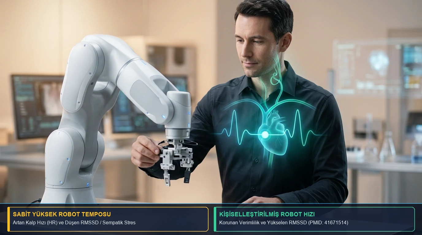 Sabit yüksek hızlı robot temposu ile insan hızına uyarlanmış robot temposunun kalp hızı değişkenliği ve stres üzerindeki etkisi