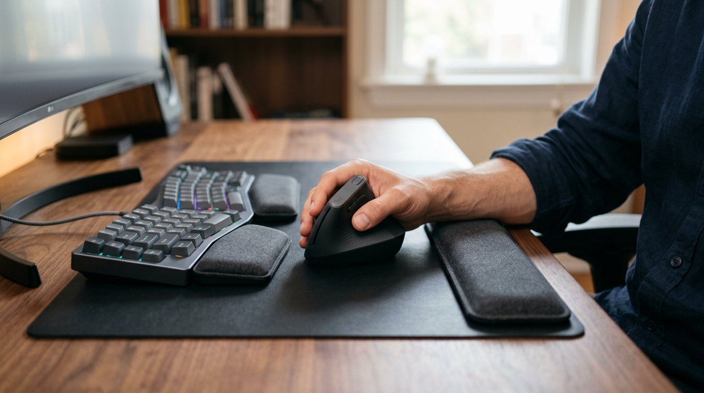 Dikey Ergonomik Fare ve Doğal Önkol Postürü